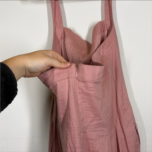 Anthropologie Linen Blend Halter Midi Dress - Picture 7 of 11